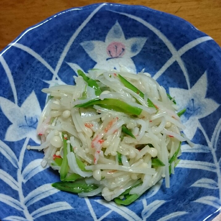 えのきとカニかまの酢の物